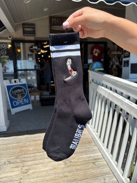 Surfer Guy embroidered sock