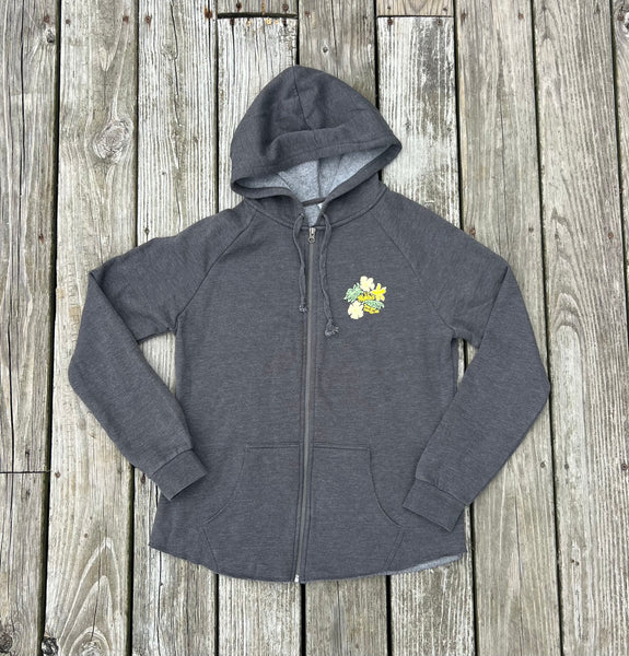 Women’s Tropical Flower Zip Up