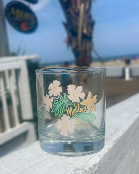 Tropical Flower Rocks Glass