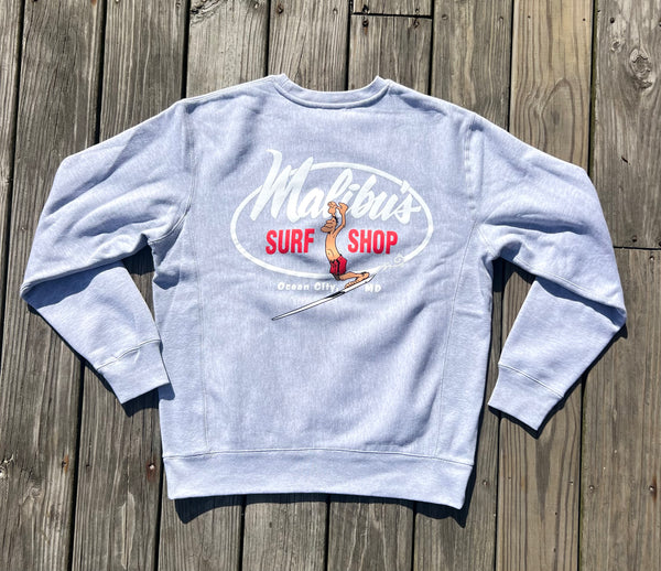 Heavy Weight Surfer Guy Crewneck